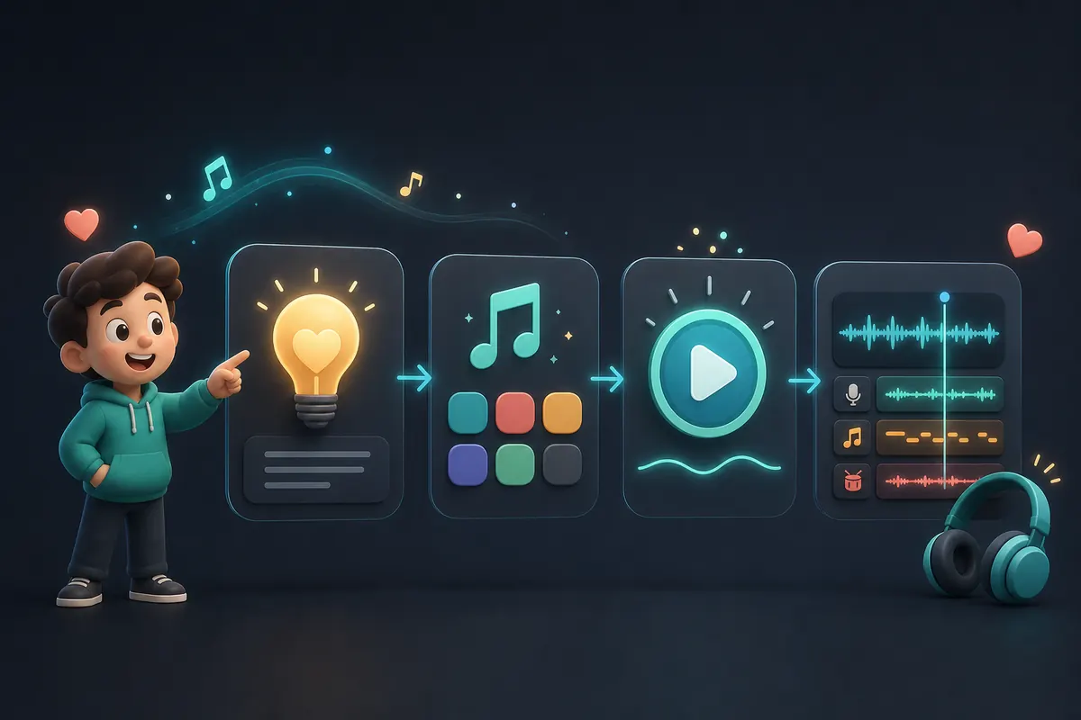 Un camino rápido de la idea al borrador de canción